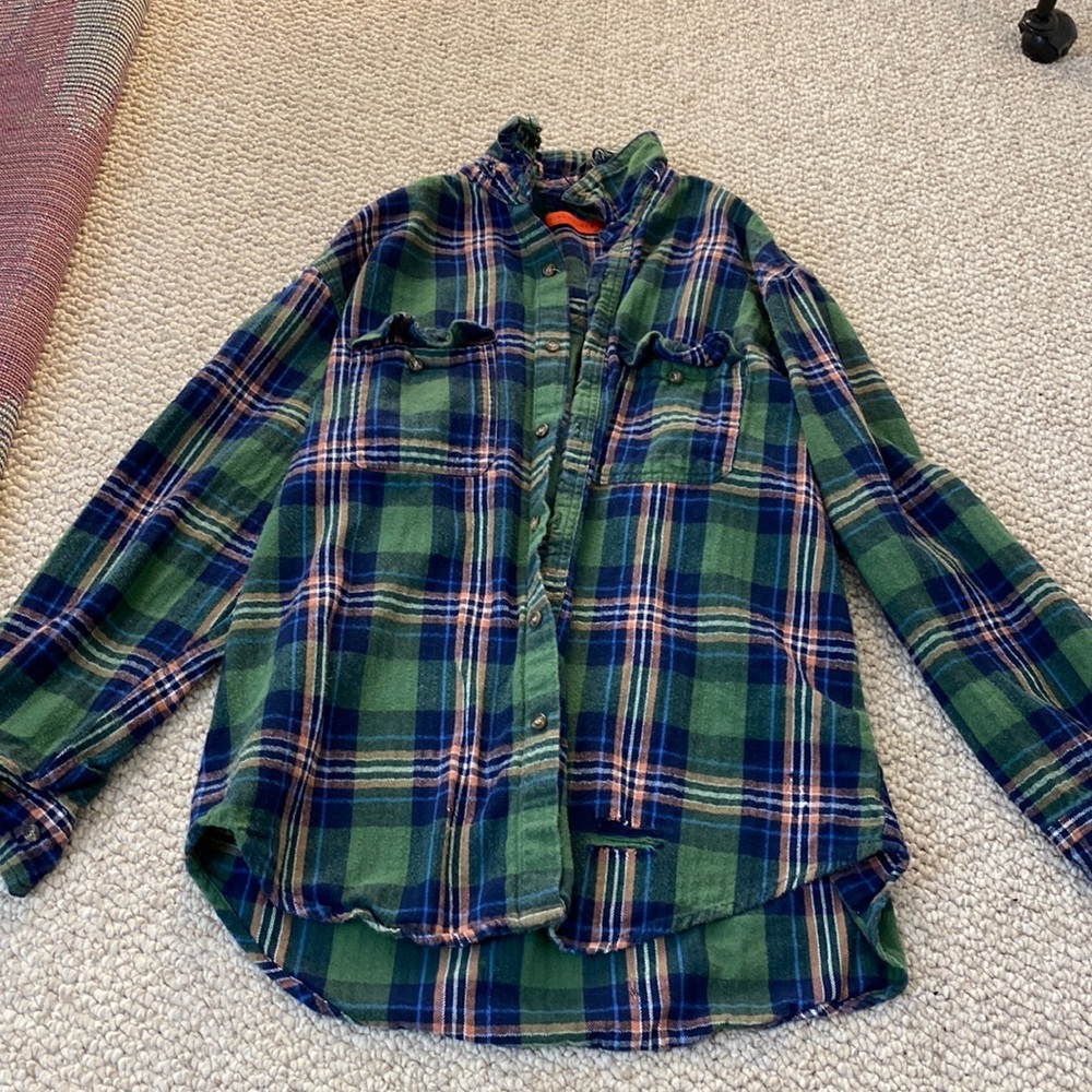 Distressed Oversized Flannel